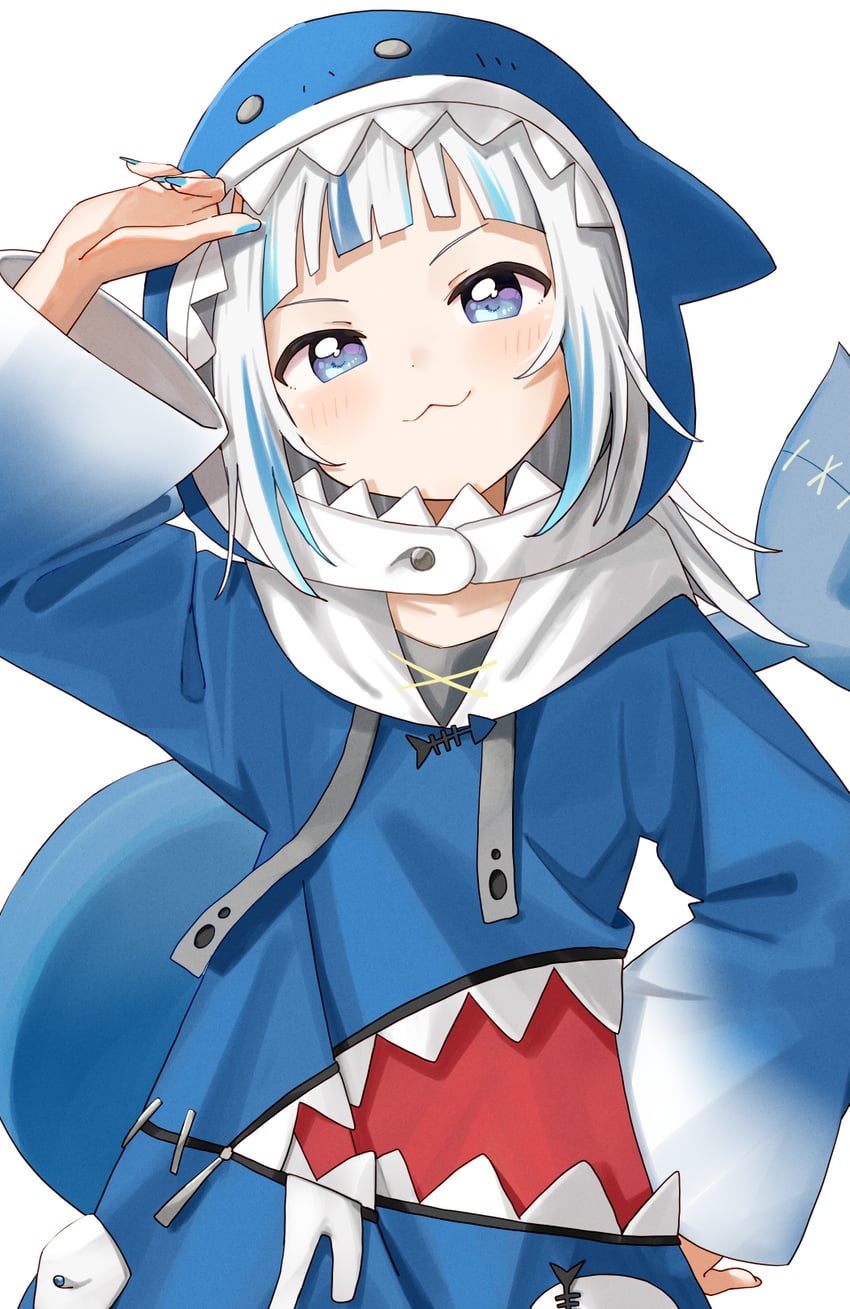 gawr gura (hololive and 1 more) drawn by haru_(konomi_150)