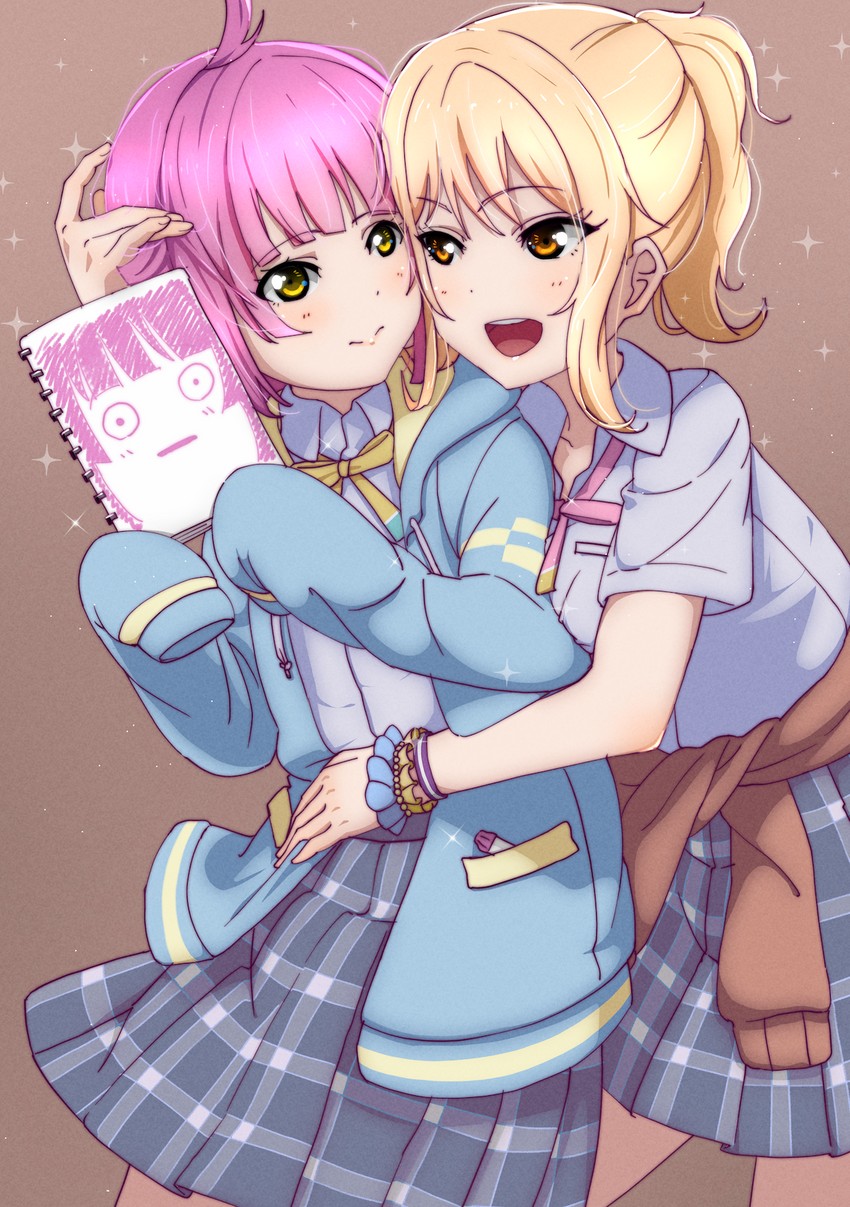 tennoji rina and miyashita ai (love live! and 1 more) drawn by ajapar