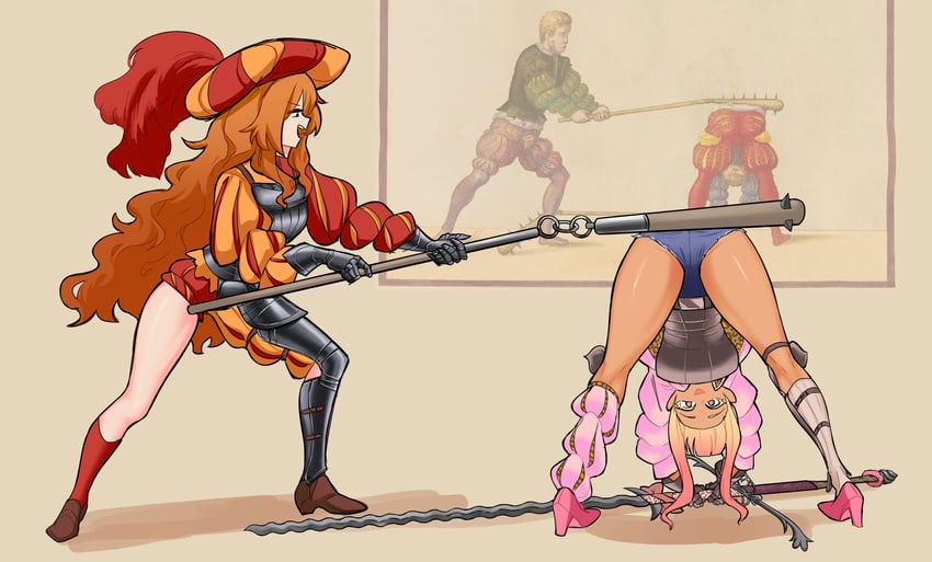 gyaru landsknecht and landsknecht (original) drawn by centurii-chan