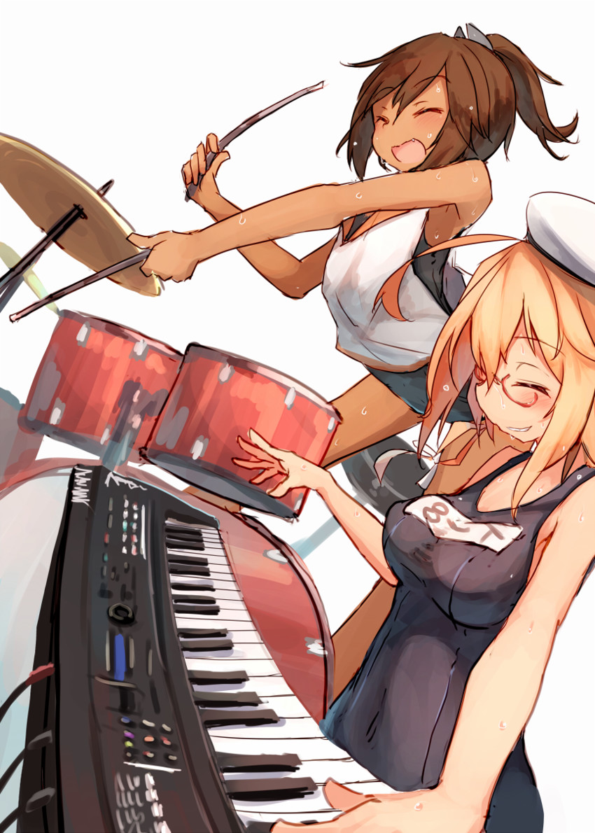i-401 and i-8 (kantai collection) drawn by beize_(garbage)