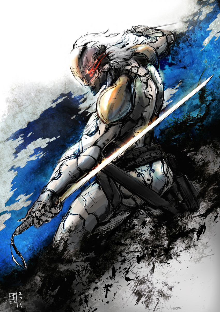 raiden (metal gear and 1 more) drawn by mar-c!