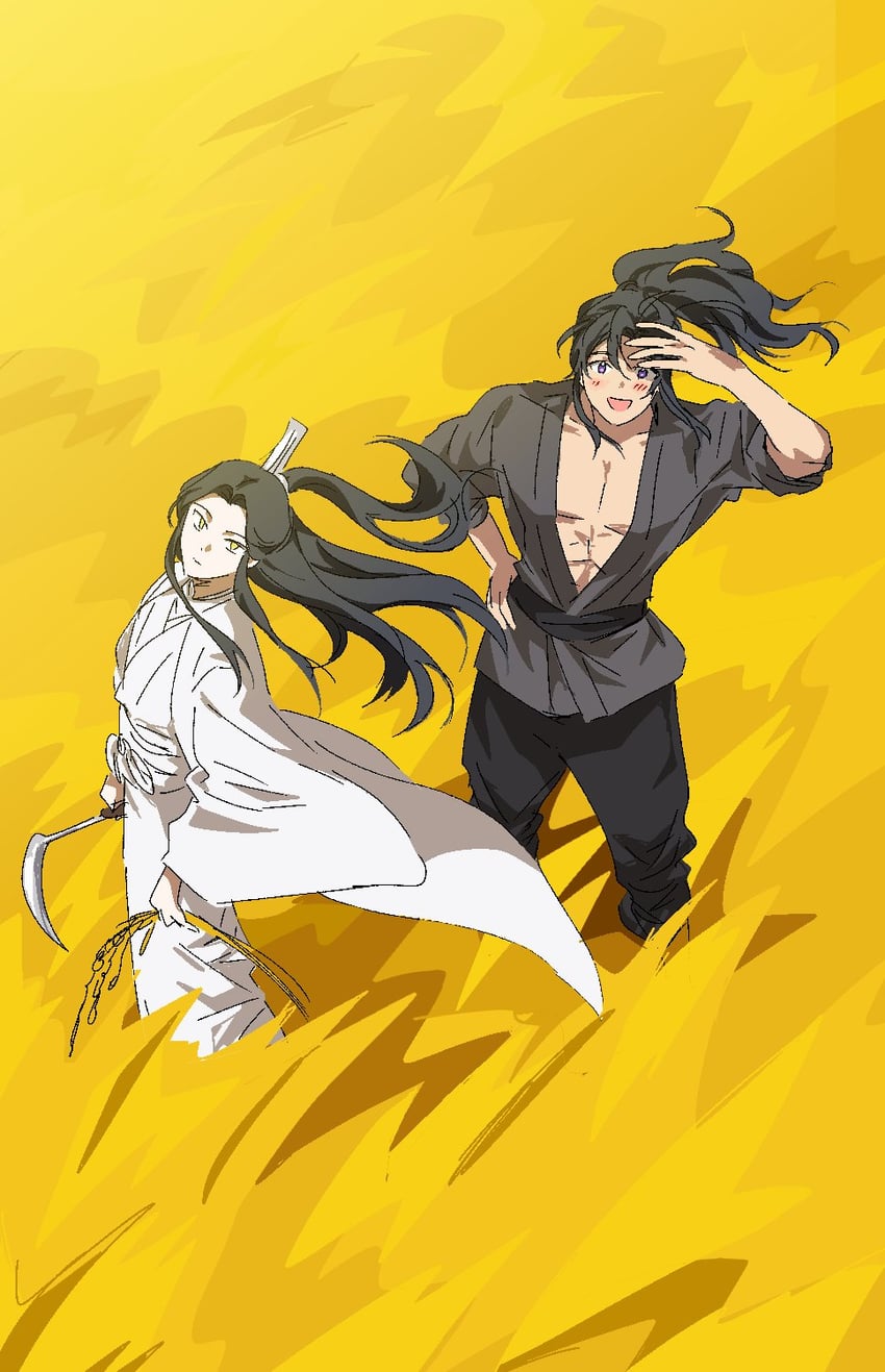 chu wanning and mo ran (erha he ta de bai mao shizun) drawn by bujang