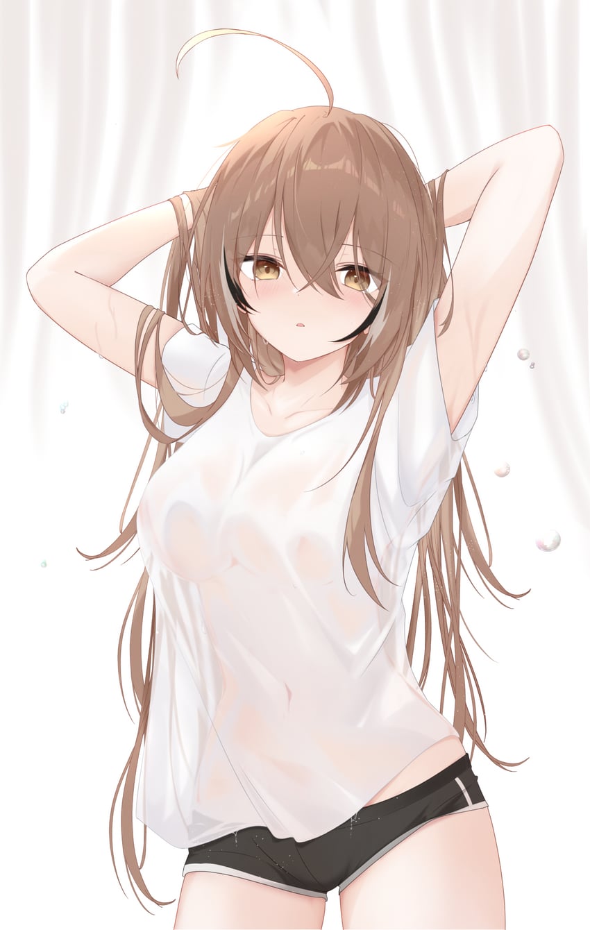 nanashi mumei (hololive and 1 more) drawn by narukahana