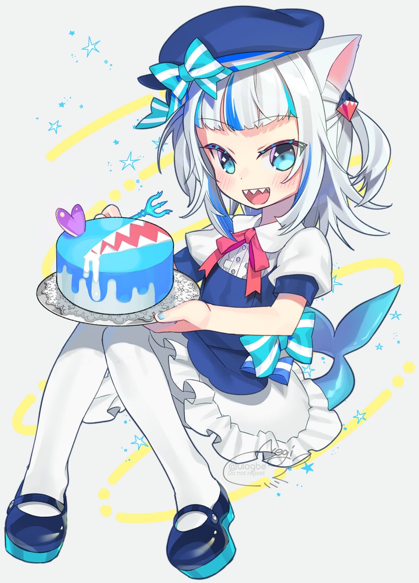 gawr gura (hololive and 1 more) drawn by negi_(ulog'be)