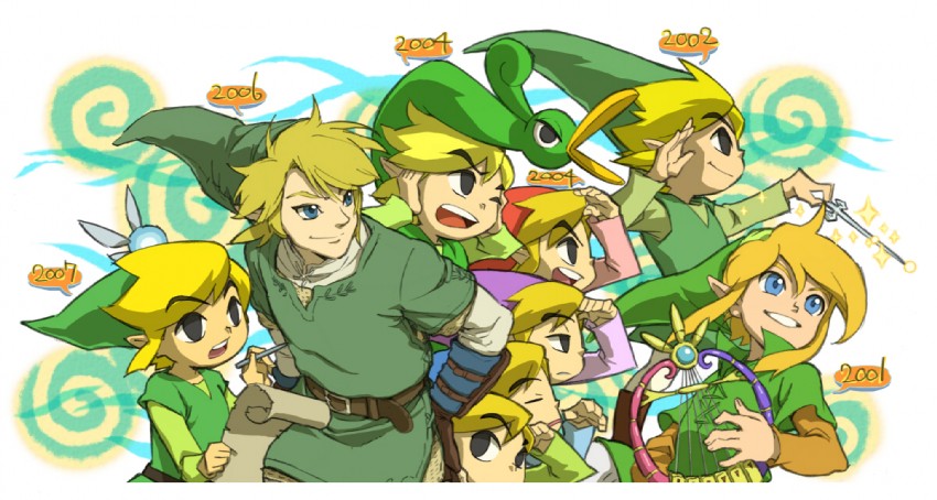 link, toon link, ezlo, and ciela (the legend of zelda and 6 more) drawn by usikani