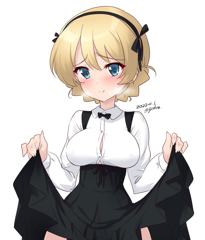 darjeeling and shimada arisu (girls und panzer) drawn by kuzuryuu_kennosuke
