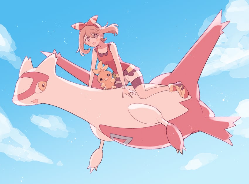 may, torchic, and latias (pokemon and 1 more) drawn by ririco_(gnsn)