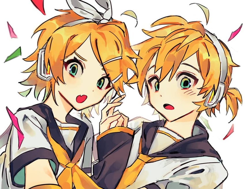 kagamine rin and kagamine len (vocaloid) drawn by seeshin_see