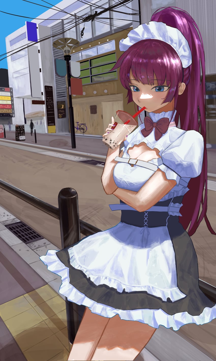 senjougahara hitagi (monogatari) drawn by chiruinu