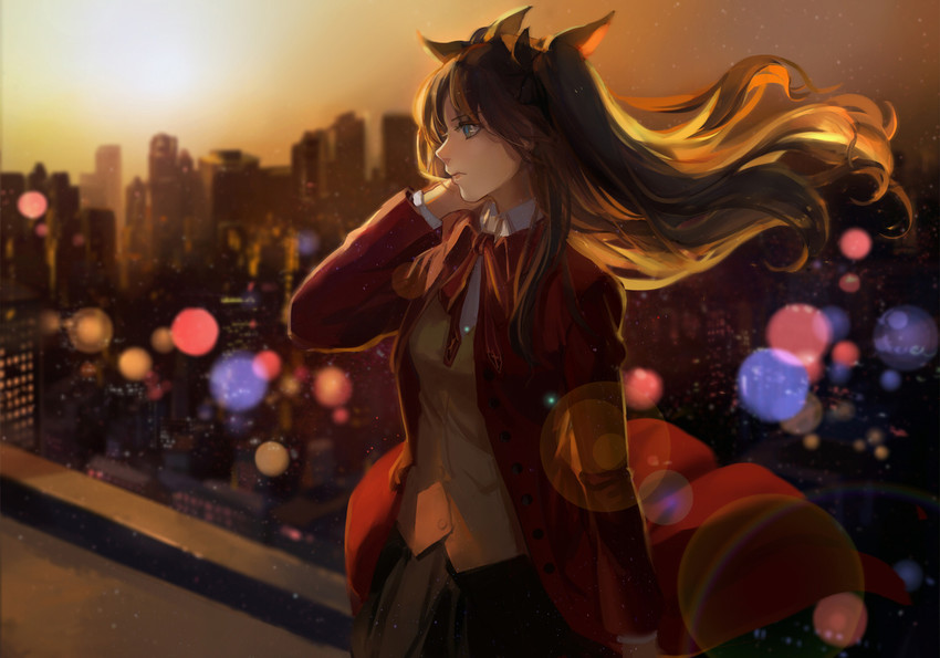tohsaka rin (fate and 1 more) drawn by achyue
