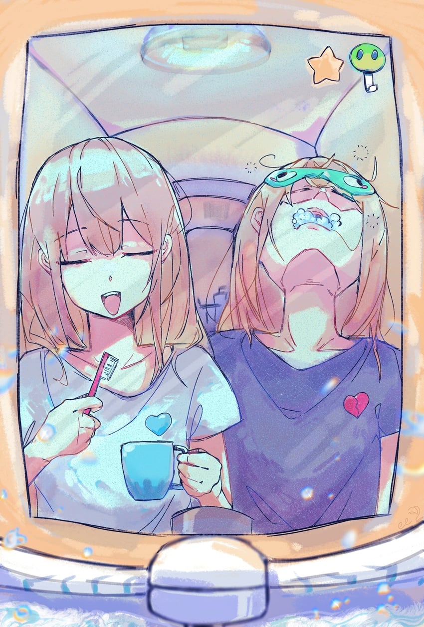 neuro-sama and evil neuro-sama (vedal ai) drawn by eenightlamp