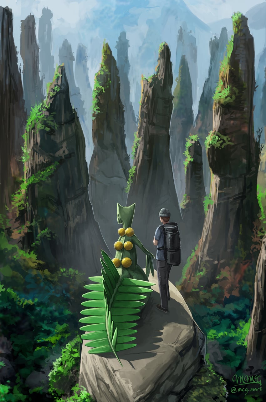 sceptile (original and 1 more) drawn by mcgmark
