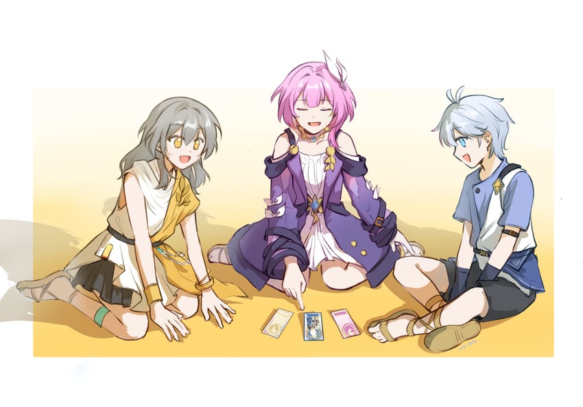 trailblazer, stelle, cyrene, and phainon (honkai and 1 more) drawn by eternity51568
