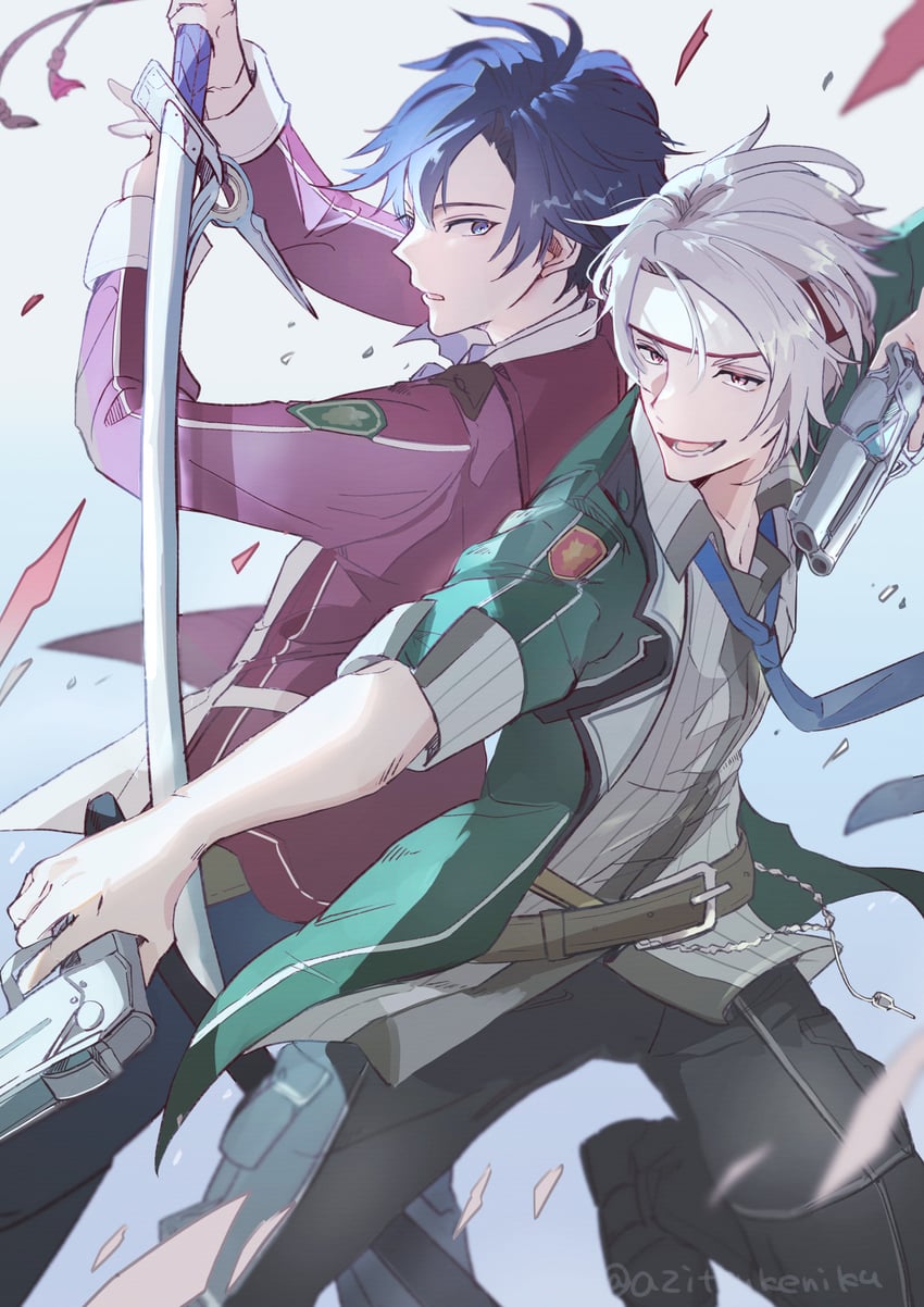 rean schwarzer and crow armbrust (eiyuu densetsu and 2 more) drawn by azitsukeniku