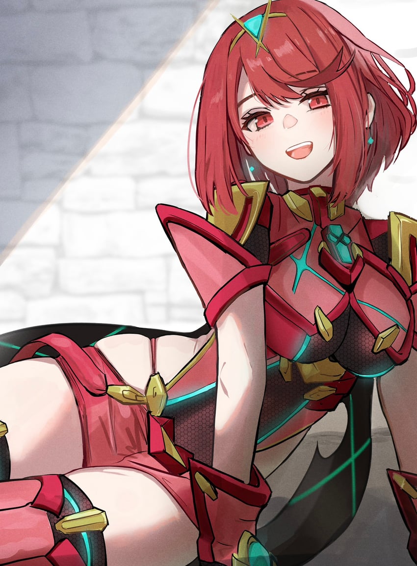 pyra (xenoblade chronicles and 1 more) drawn by amausa_subee