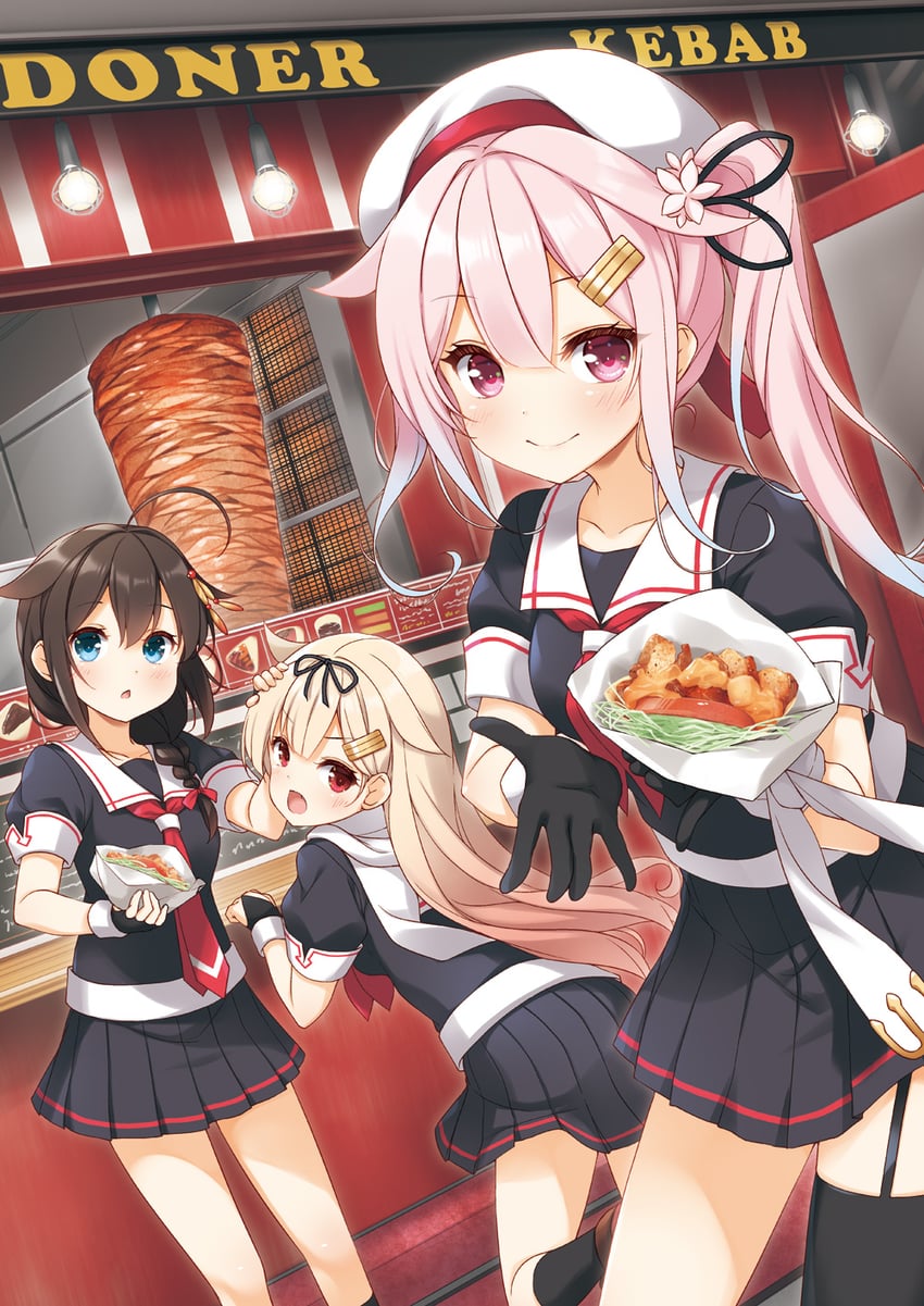 shigure, yuudachi, shigure kai ni, yuudachi kai ni, harusame, and 1 more (kantai collection) drawn by yume_no_owari