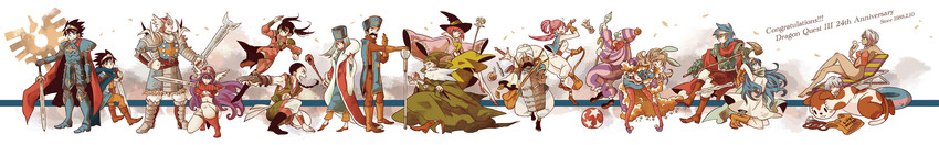warrior, sage, priest, roto, hero, and 6 more (dragon quest and 1 more) drawn by beko