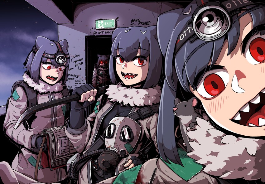 giant otter (kemono friends and 1 more) drawn by bangdog
