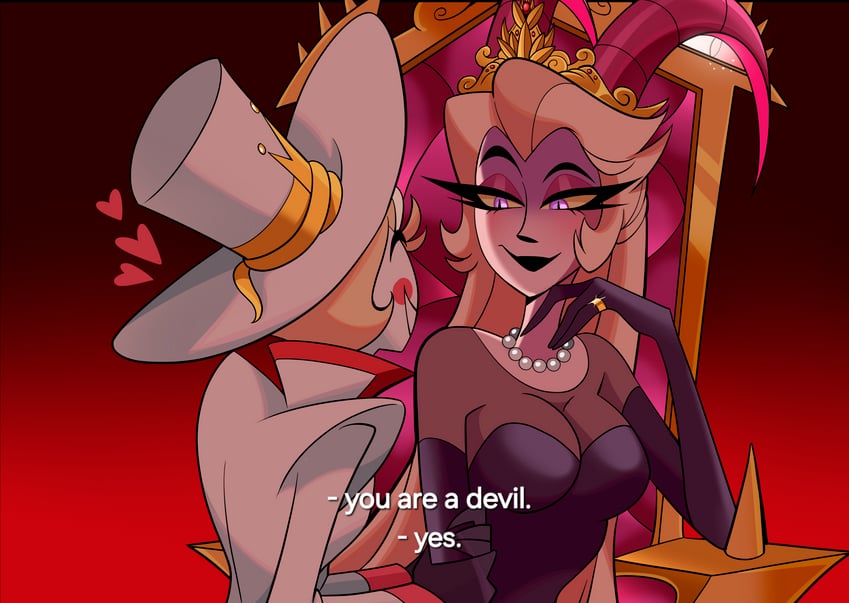 lucifer morningstar and lilith (hazbin hotel) drawn by chandllucky