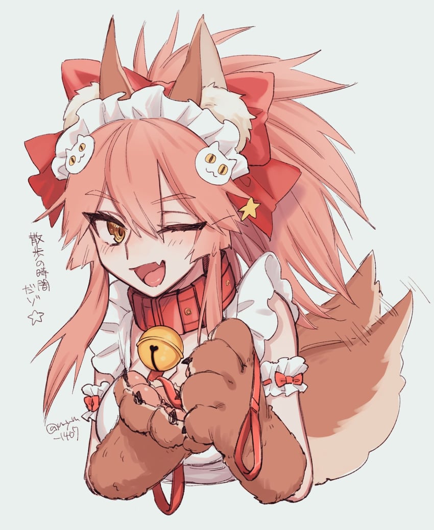 tamamo and tamamo cat (fate and 1 more) drawn by koyuki_suzu