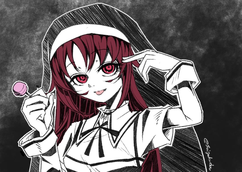 sakura kyoko (mahou shoujo madoka magica and 1 more) drawn by saigokudou