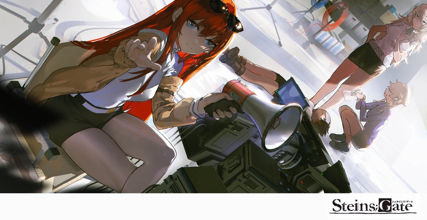 makise kurisu, shiina mayuri, amane suzuha, and kiryuu moeka (steins;gate) drawn by 1311422471