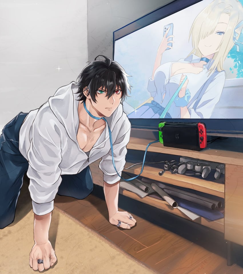 asuna and yamada ichiro (blue archive and 1 more) drawn by kawo-ri