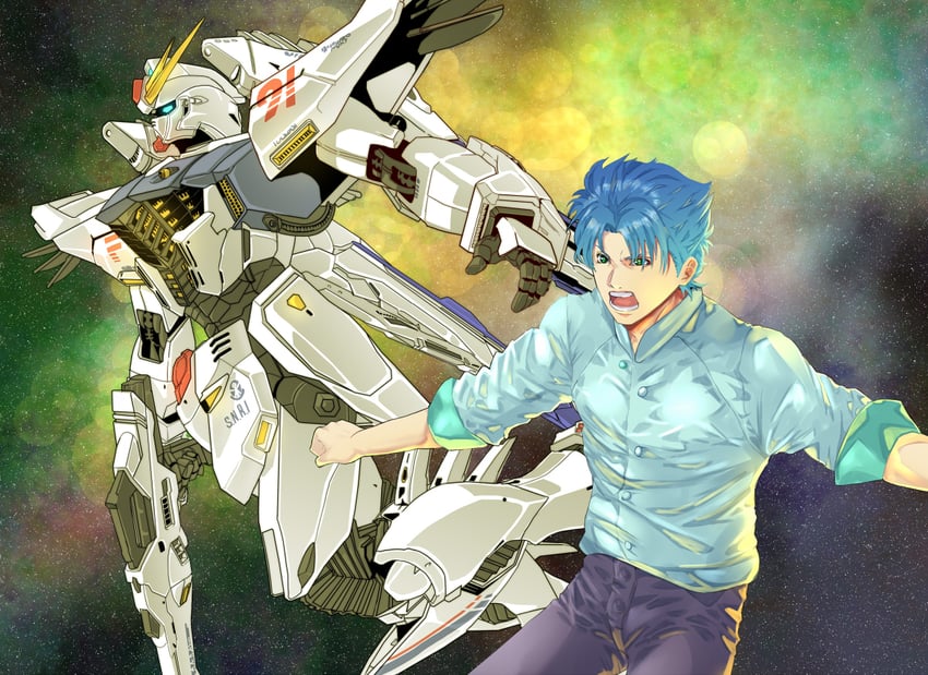 f91 gundam and seabook arno (gundam and 1 more) drawn by puu_maru