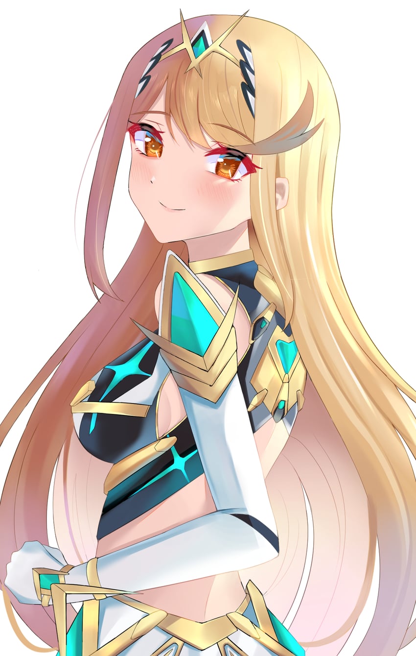mythra (xenoblade chronicles and 1 more) drawn by kyaro_(wanu_14)