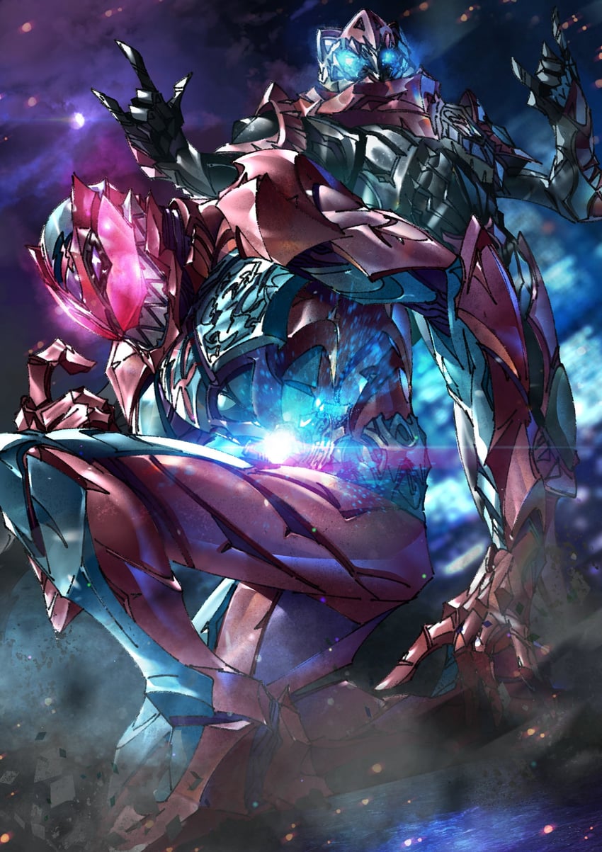 kamen rider revi and kamen rider vice (kamen rider and 1 more) drawn by paintedmike