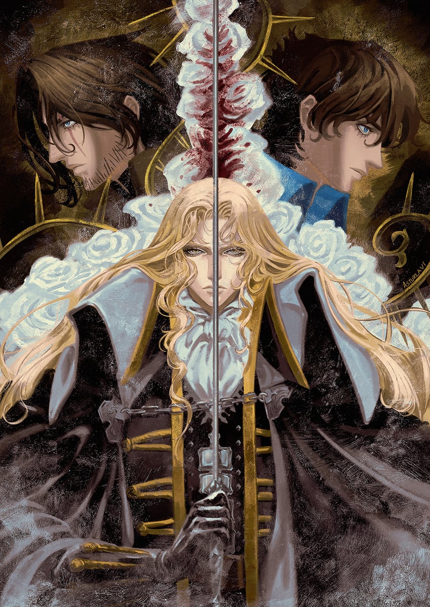 richter belmont, alucard, and trevor c. belmont (castlevania: nocturne and 1 more) drawn by asturlavi