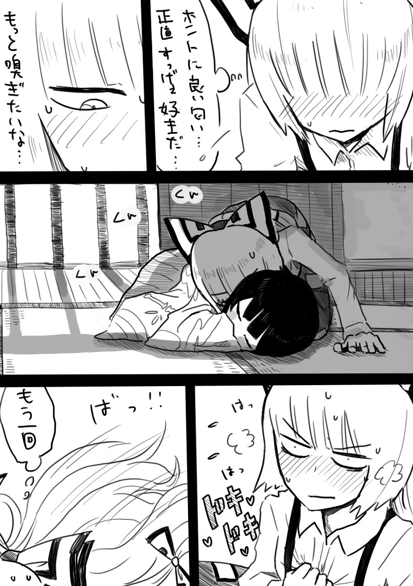 fujiwara no mokou and houraisan kaguya (touhou) drawn by chahashiraozen