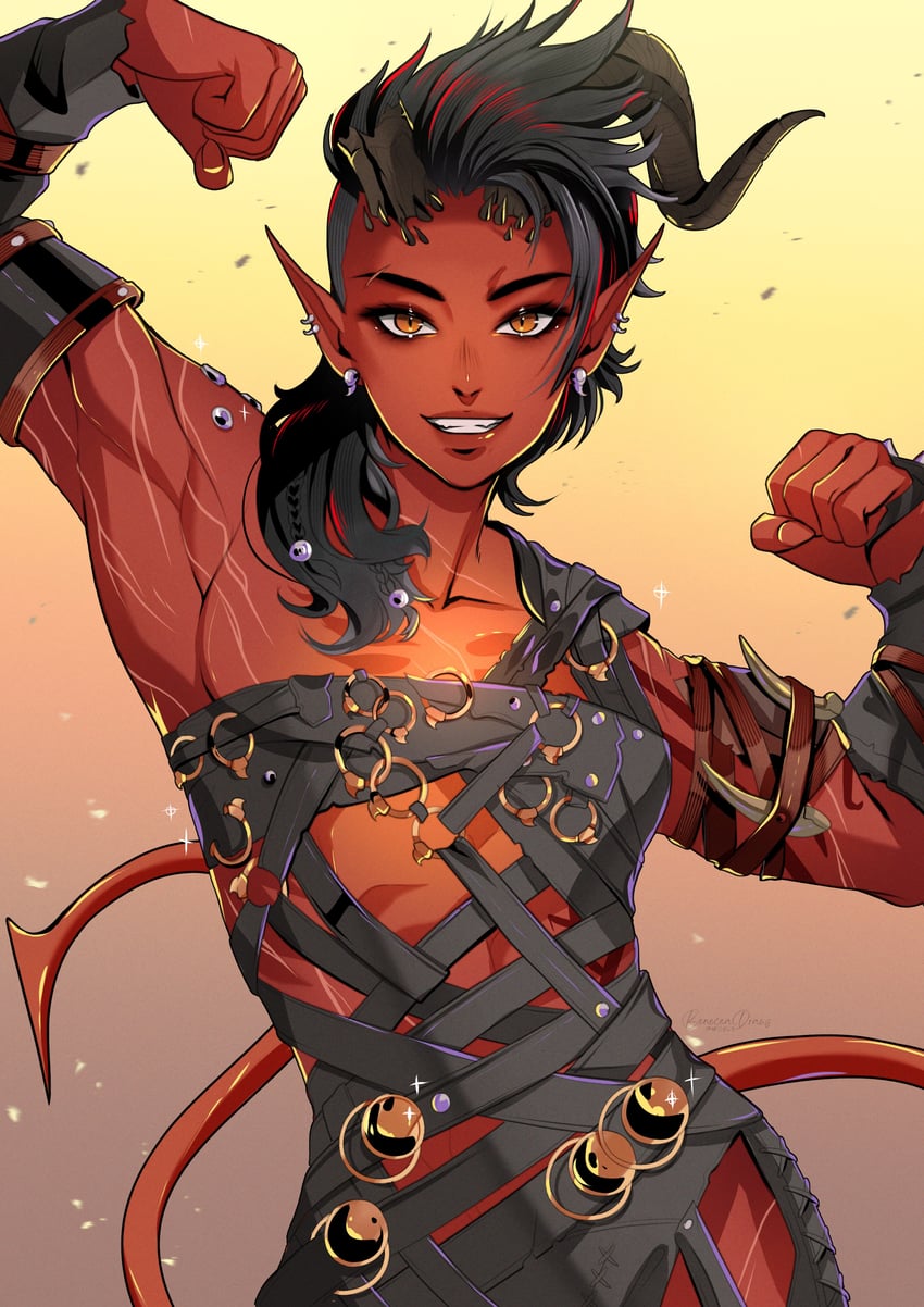 karlach (dungeons & dragons and 2 more) drawn by beneceadraws