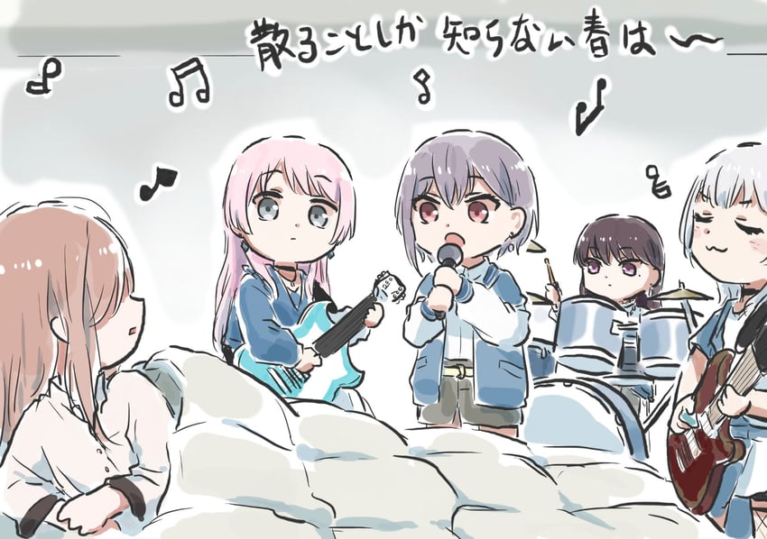 chihaya anon, nagasaki soyo, shiina taki, takamatsu tomori, and kaname raana (bang dream! and 1 more) drawn by lyy