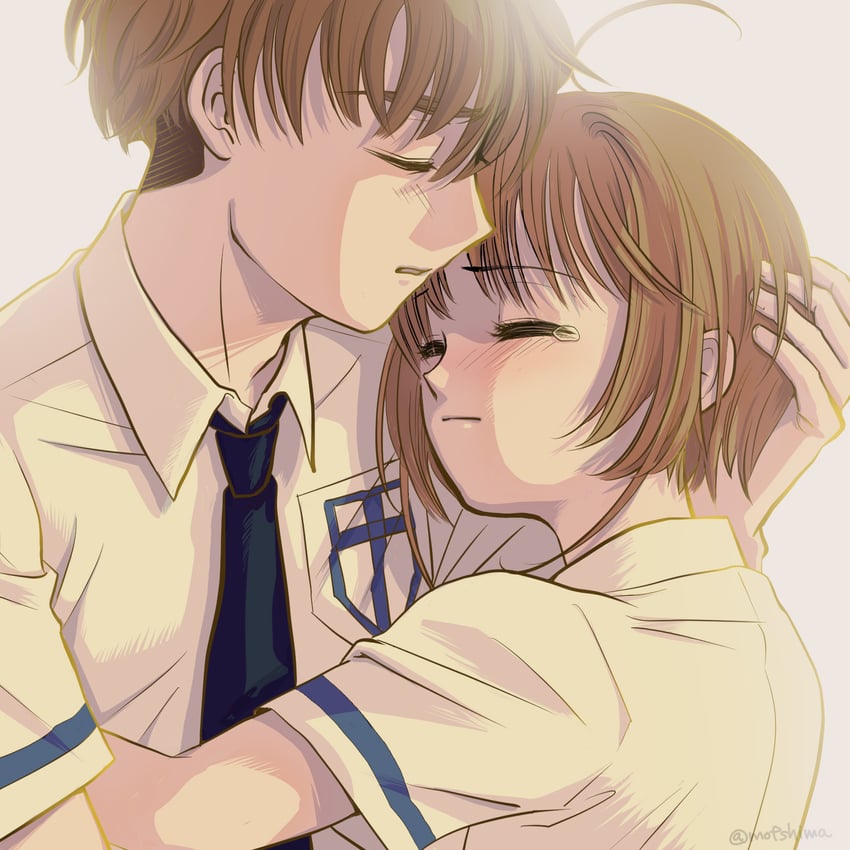 kinomoto sakura and li syaoran (cardcaptor sakura) drawn by mofshima