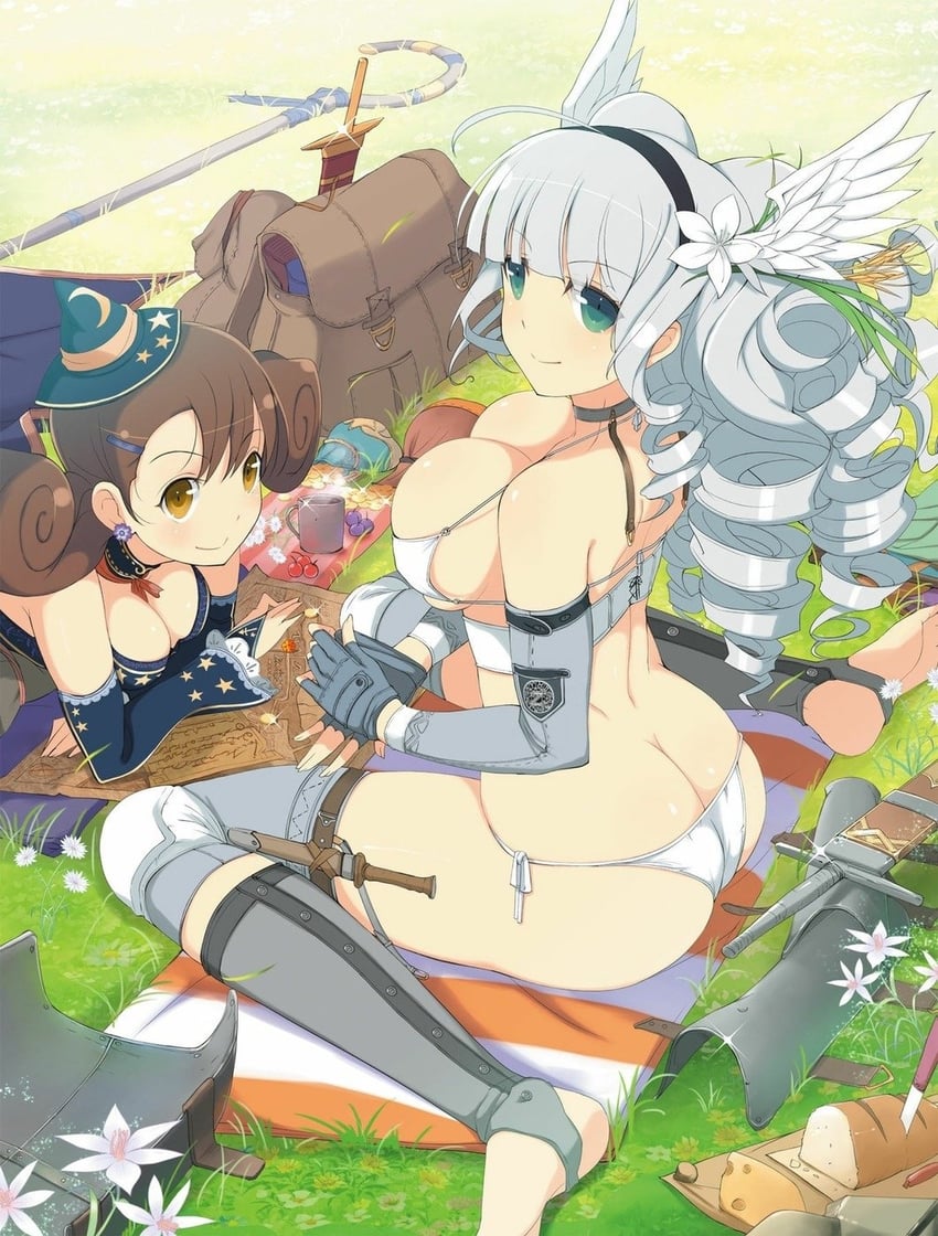 ginrei and aimu (senran kagura and 1 more) drawn by yaegashi_nan