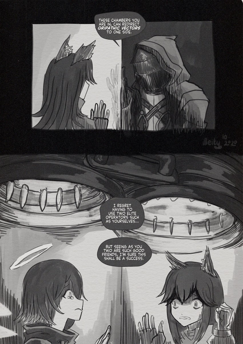 doctor, texas, exusiai, bondrewd, mitty, and 1 more (arknights and 1 more) drawn by illeity
