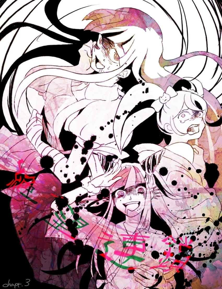 tsumiki mikan, mioda ibuki, and saionji hiyoko (danganronpa and 1 more) drawn by mitsumame0810
