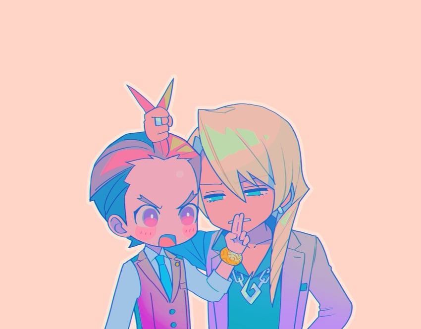 apollo justice and klavier gavin (ace attorney) drawn by ouse_(otussger)