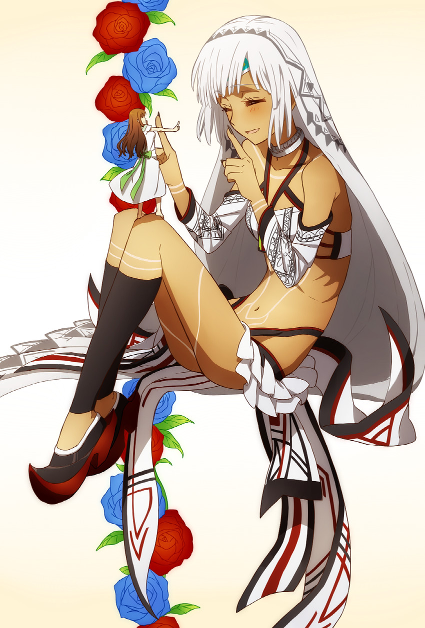 kishinami hakuno and altera (fate and 3 more) drawn by oiun