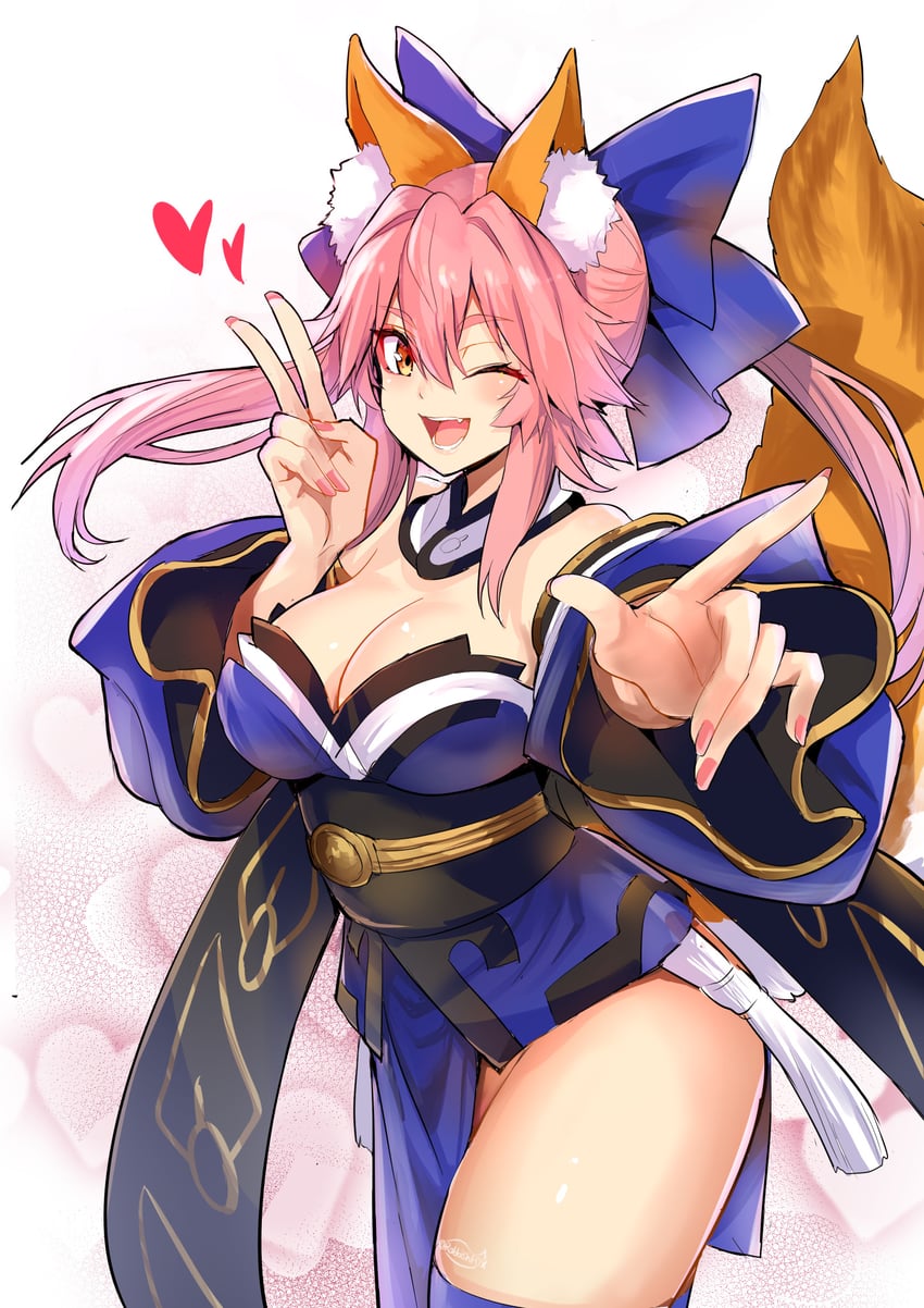 tamamo and tamamo no mae (fate and 1 more) drawn by wisespeak