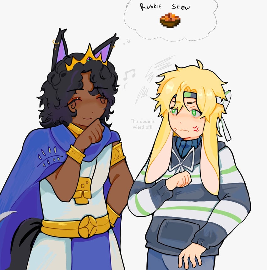 evbo and seawattgaming (minecraft and 2 more) drawn by mustard_(ainstsua)
