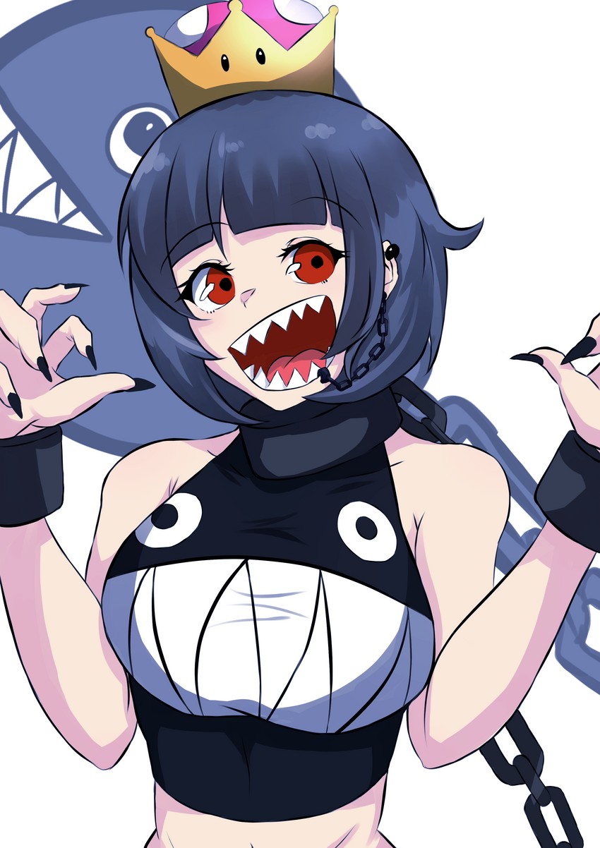 chain chomp and princess chain chomp (mario and 1 more) drawn by yamada_ason
