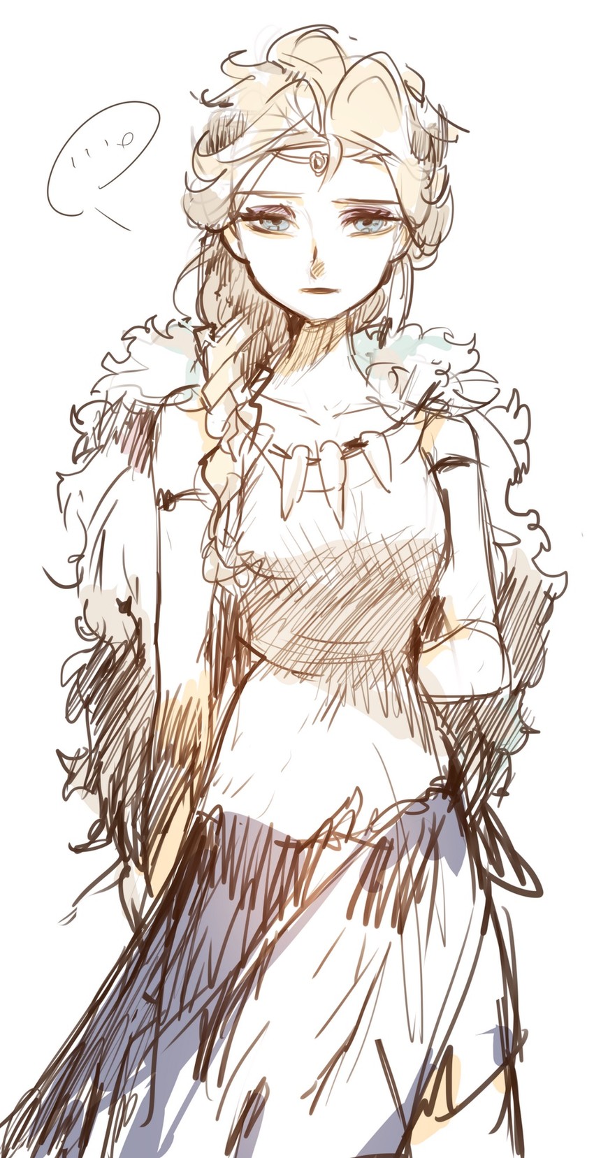 elsa and san (frozen and 1 more) drawn by panbukin