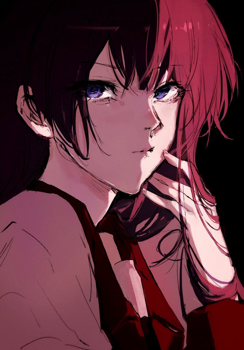 senjougahara hitagi (monogatari and 1 more) drawn by moku_(muooku)
