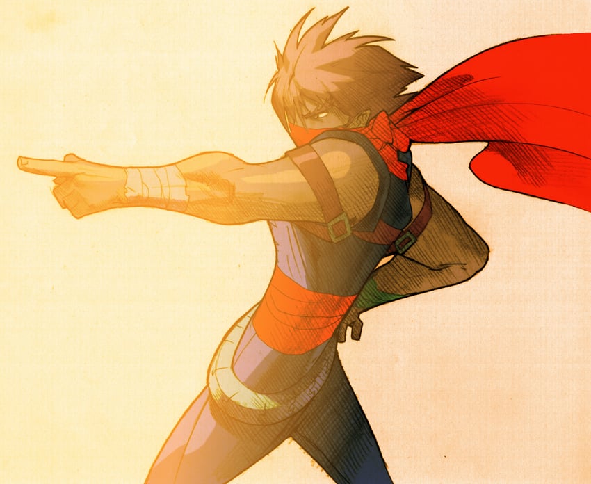 strider hiryuu (marvel vs. capcom and 2 more) drawn by bengus