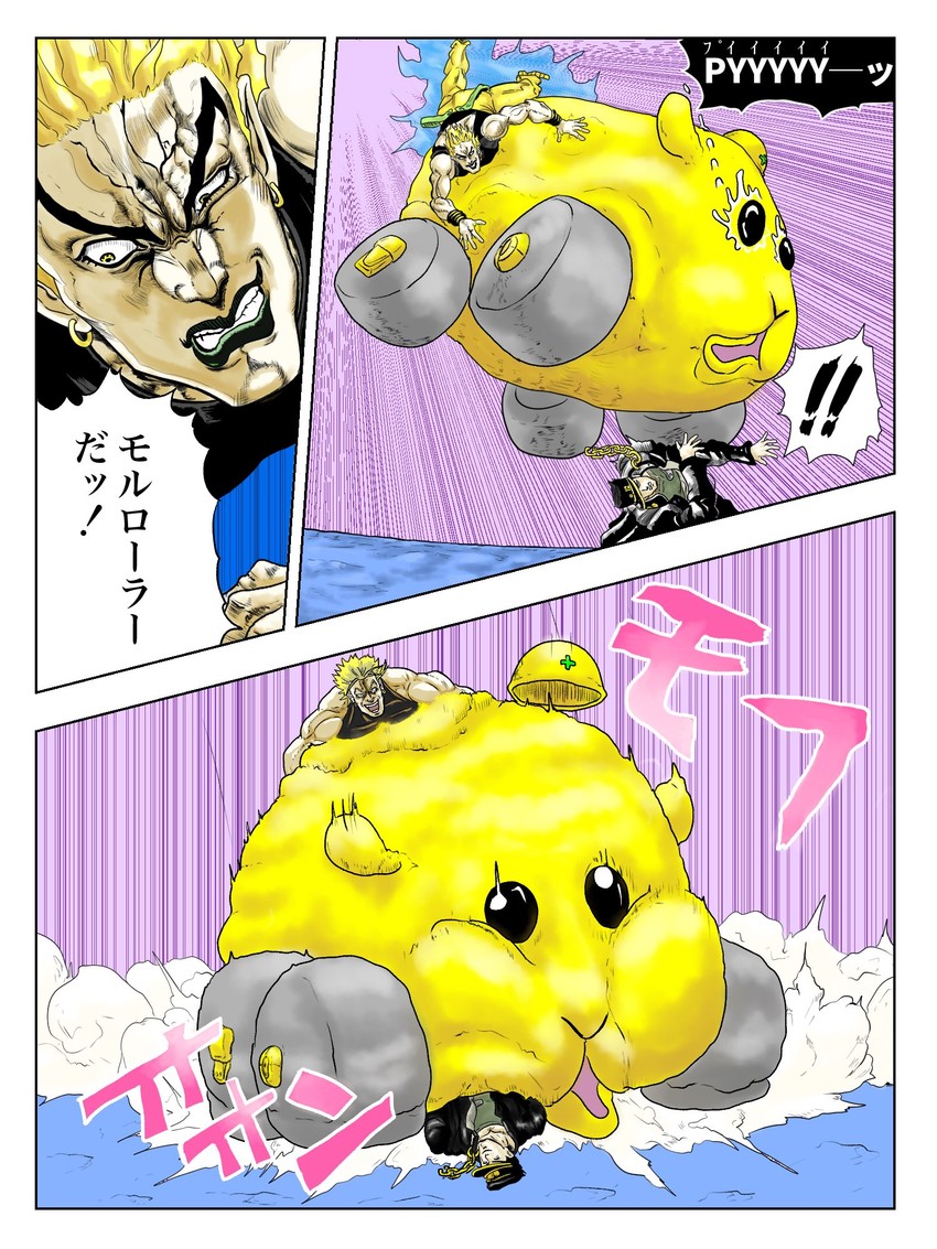 kujo jotaro and dio brando (jojo no kimyou na bouken and 2 more) drawn by koubokun825