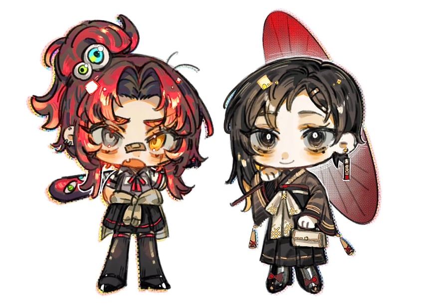 binah and gebura (project moon and 1 more) drawn by bngb_love