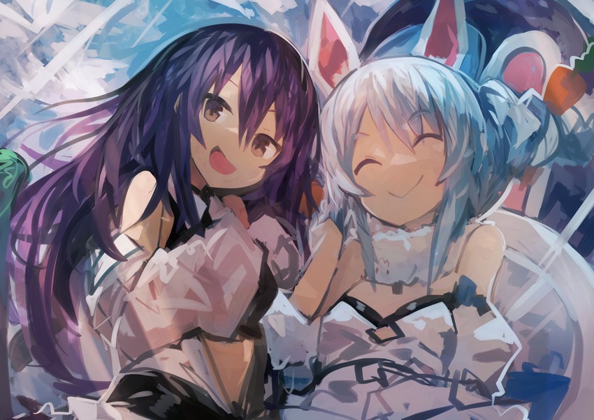usada pekora, don-chan, and moona hoshinova (hololive and 2 more) drawn by kaamin_(mariarose753)