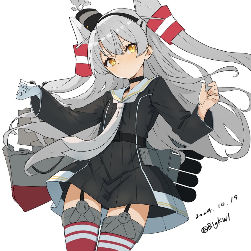 amatsukaze, rensouhou-kun, and amatsukaze kai ni (kantai collection) drawn by bigkwl
